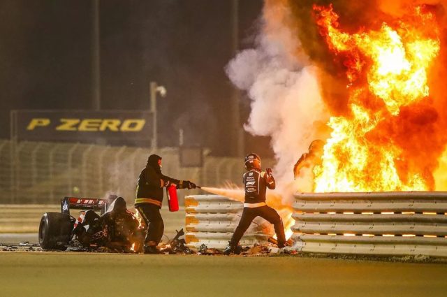 Fórmula 1 exibirá restos de carro queimado de piloto francês Grosjean em exposição
