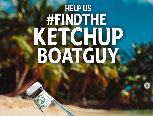 Campanha da Heinz busca homem que sobreviveu 24 dias no mar comendo ketchup