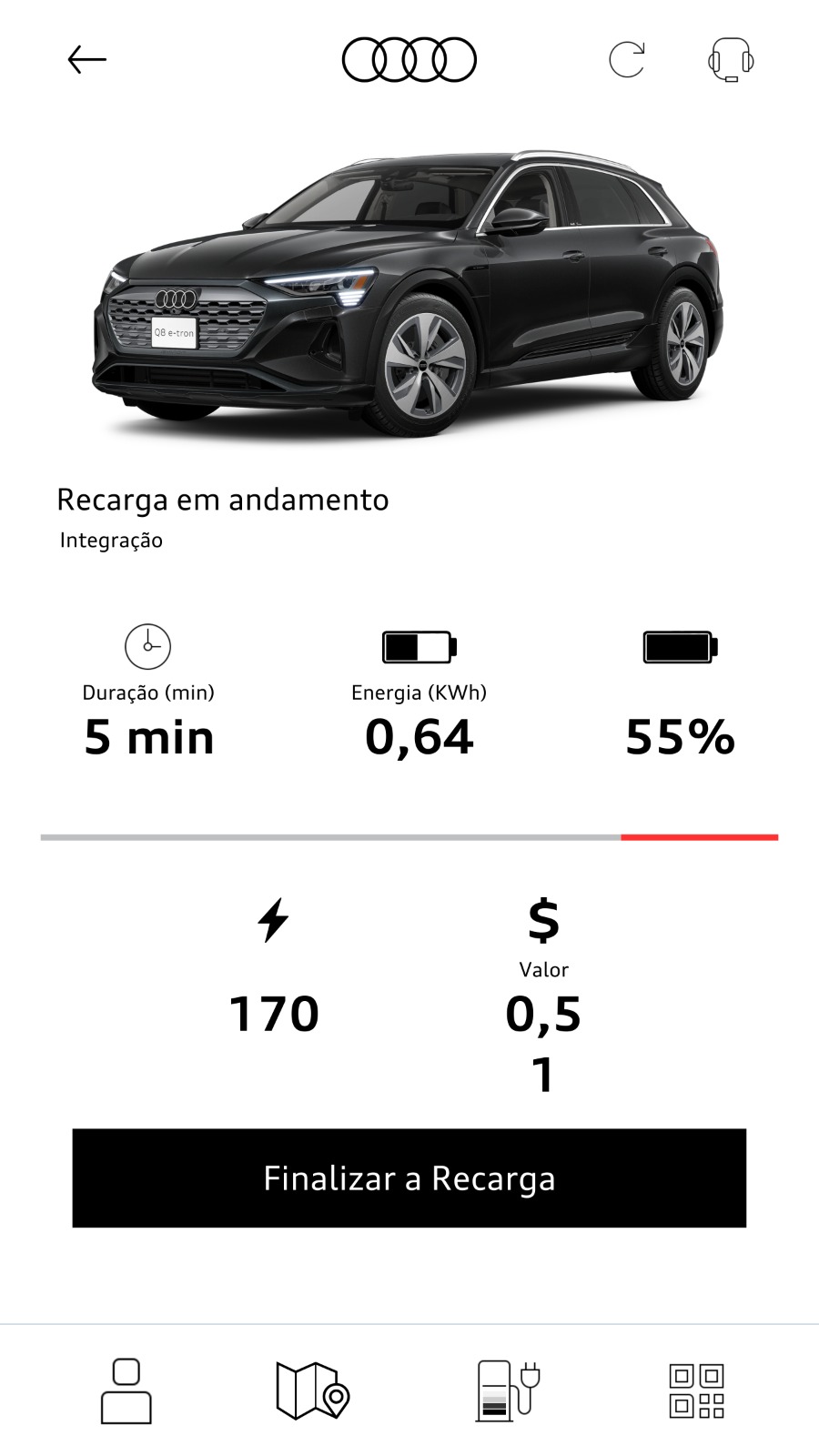 Aplicativo Audi e-tron
