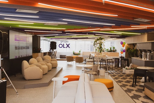 Novo escritório da OLX, com vista para a Avenida Paulista