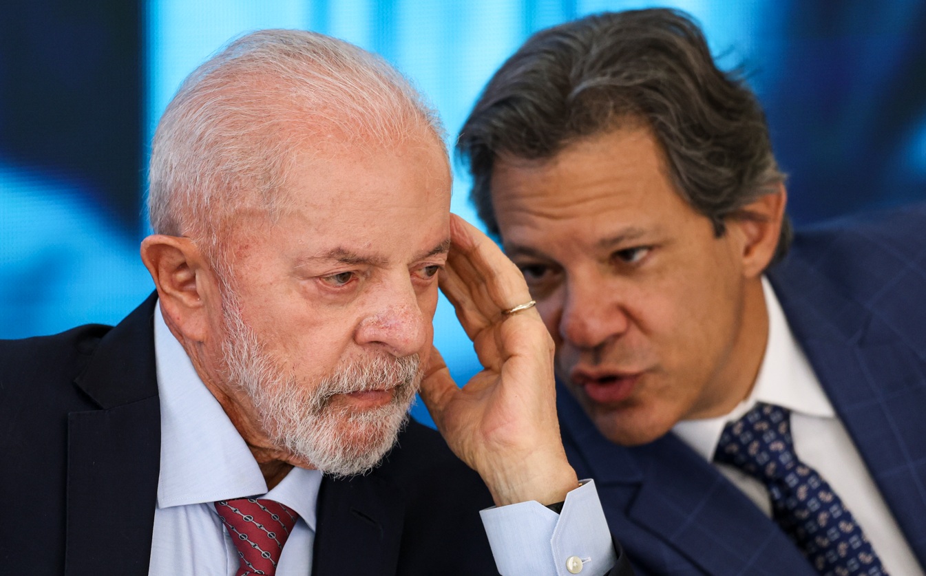 O presidente Luiz Inácio Lula da Silva e o ministro da Fazenda, Fernando Haddad