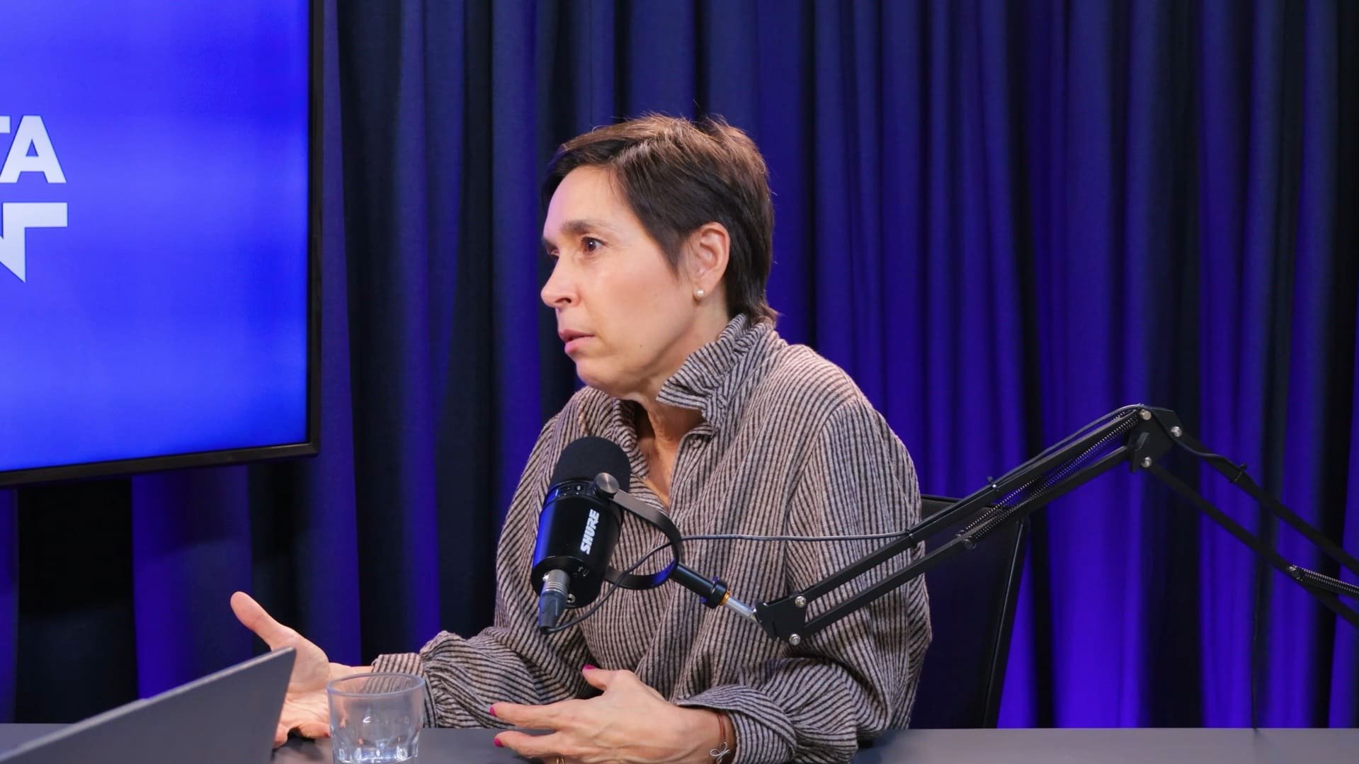 Lorice Scalise, presidente da Roche Farma Brasil, em participação no Dinheiro Entrevista