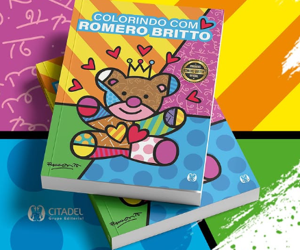 Romero Britto para colorir: artista entra na moda dos Bobbie Goods e lança livro com sua marca