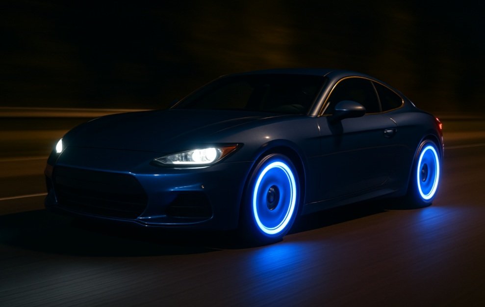 Bico de LED colorido no pneu do carro pode dar multa. Saiba o que diz a lei