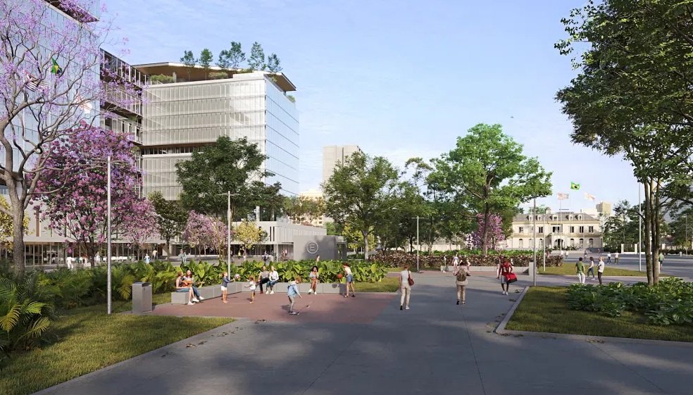 Reprodução de como será o Centro Administrativo Campos Elíseos