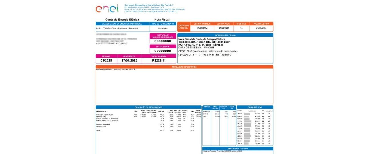 Com nova regra, 169 mil famílias terão conta de luz grátis em SP, diz Enel; entenda