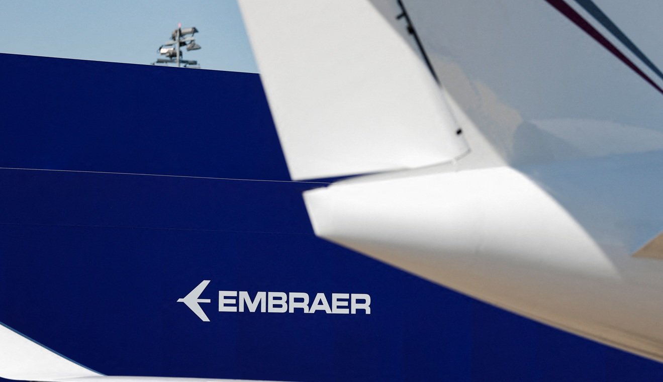 Logo da Embraer na Paris Airshow 17/06/2025