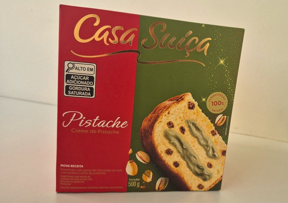Panetone de pistache da Casa Suíça