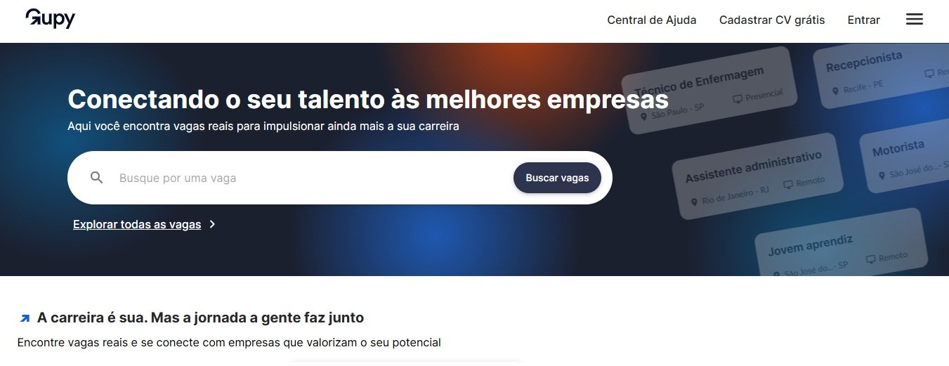 Plataforma de busca de vagas da Gupy