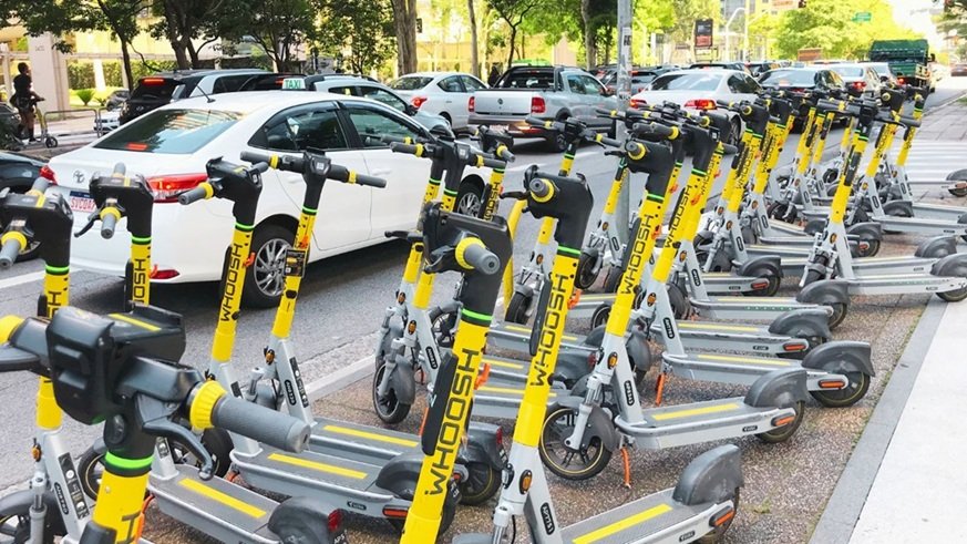 Whoosh chega a 7 mil patinetes no Brasil e teve apenas 6 roubados até agora