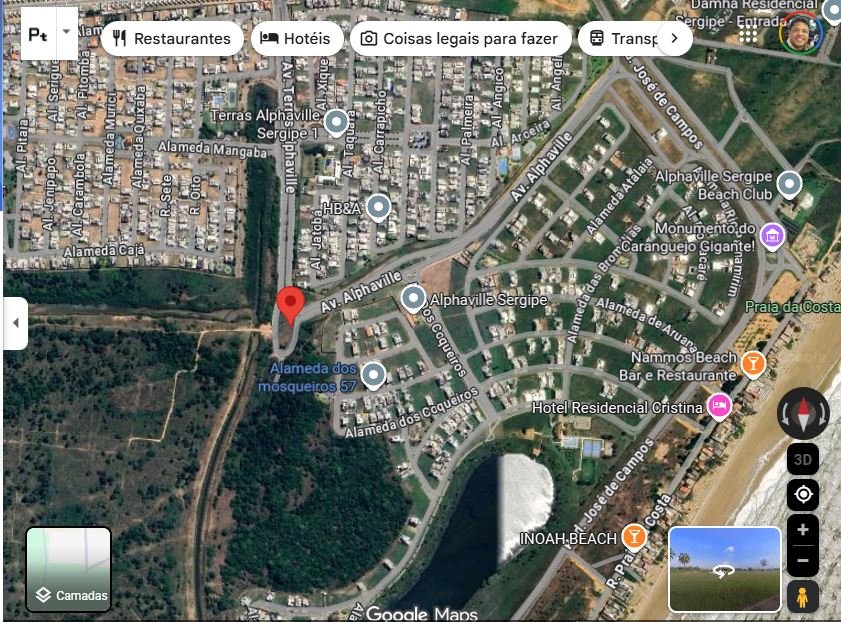 Local de chegada dos drones do iFood no município de Barra dos Coqueiros (SE)