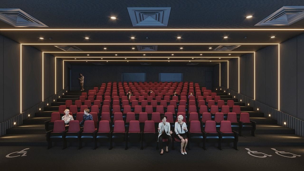 Projeto de entrada do Teatro YouTube na futura loja conceito do Magalu