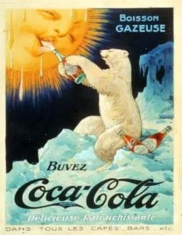 Primeiro comercial da Coca-Cola com urso polar, em 1922