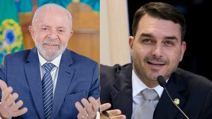 O presidente Lula (PT) e o senador Flávio Bolsonaro (PL-RJ) Foto: Montagem/IstoÉ