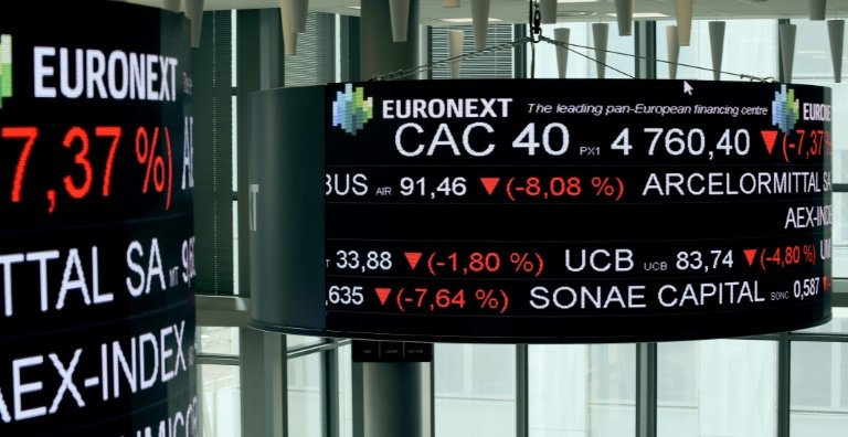 Sala de controle de operações da Euronext, sociedade que gerencia a Bolsa de Paris - AFP/Arquivos