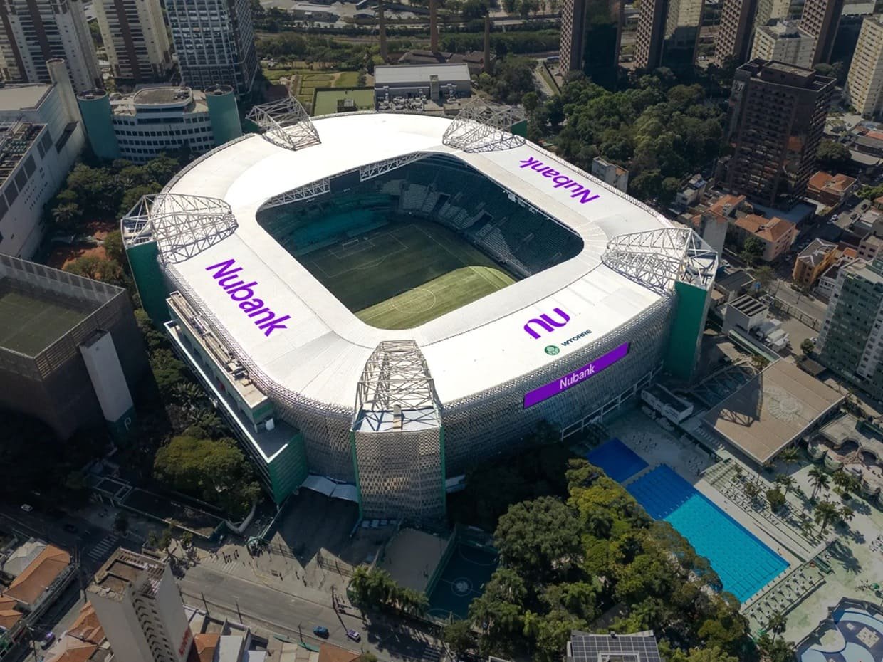 Divulgação/Nubank; Palmeiras; Estádio; Arena Nubank; Allianz Parque