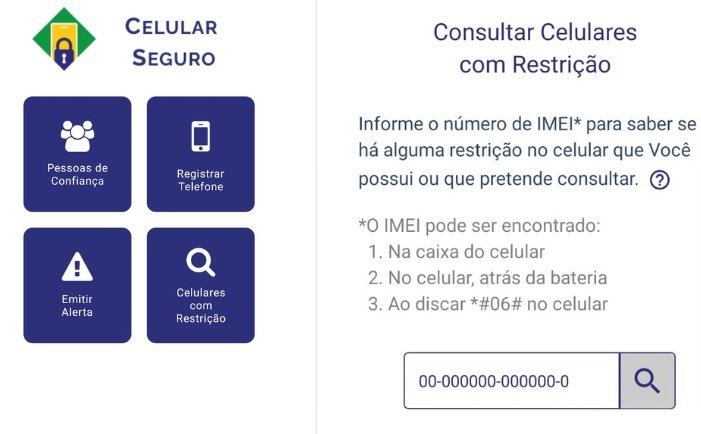 Com o número IMEIé possível verificar se um celular possui alguma restrição