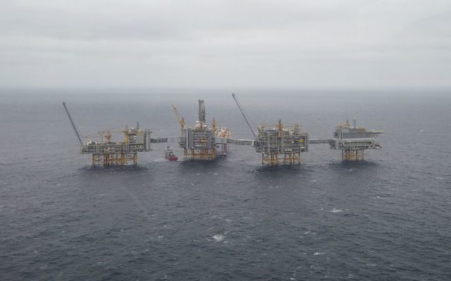 Plataformas de petróleo da Equinor no Mar do Norte, Noruega
