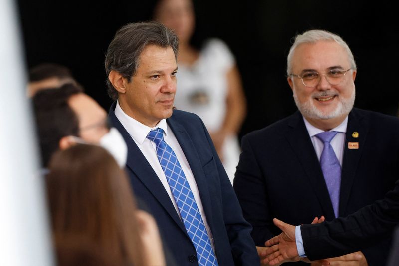 Haddad e o presidente da Petrobras, Jean Paul Prates