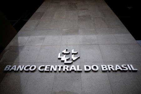 Logotipo do Banco Central do Brasil na sede da instituição, em Brasília; fluxo cambial