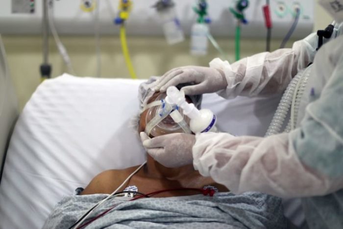 Paciente com Covid-19 em hospital de São Paulo