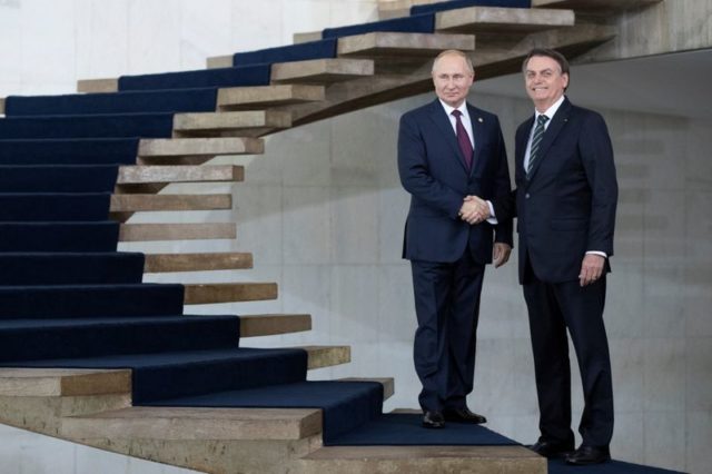 Bolsonaro e Putin em Brasília