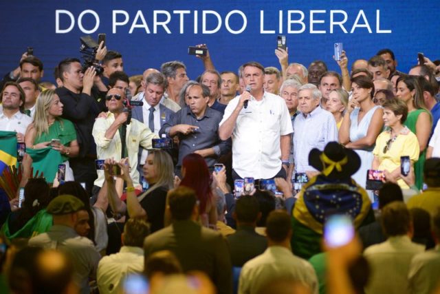 Bolsonaro discursa em evento do PL