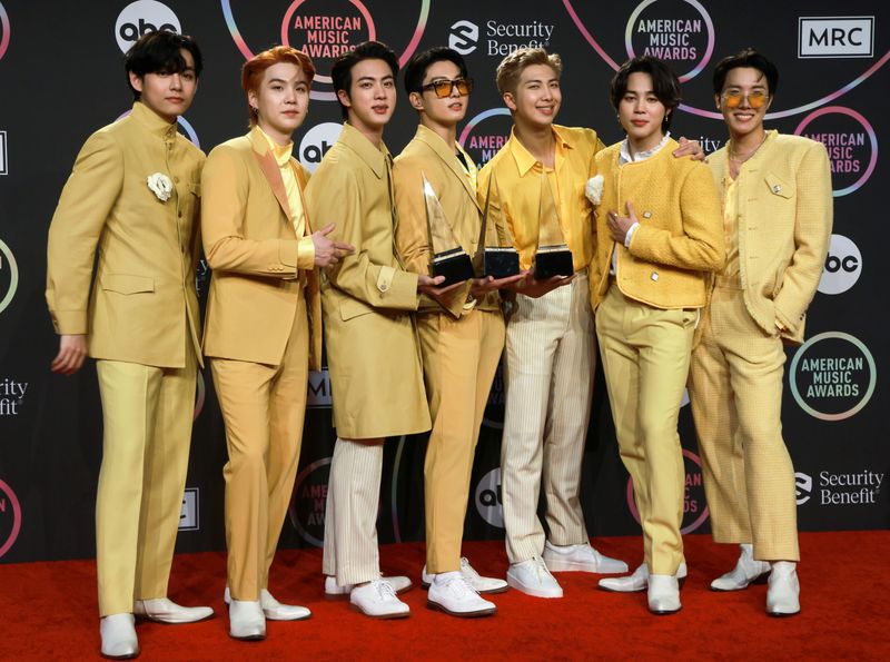 Banda sul-coreana BTS no American Music Awards