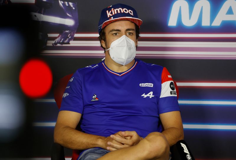 Fernando Alonso em entrevista coletiva antes do Grande Prêmio da Hungria de F1