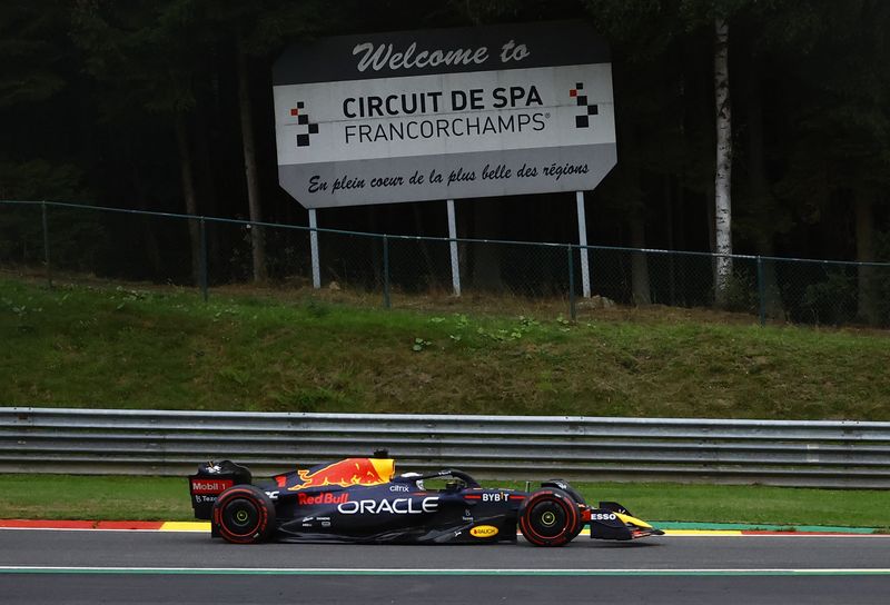 Max Verstappen participa dos treinos do GP da Bélgica