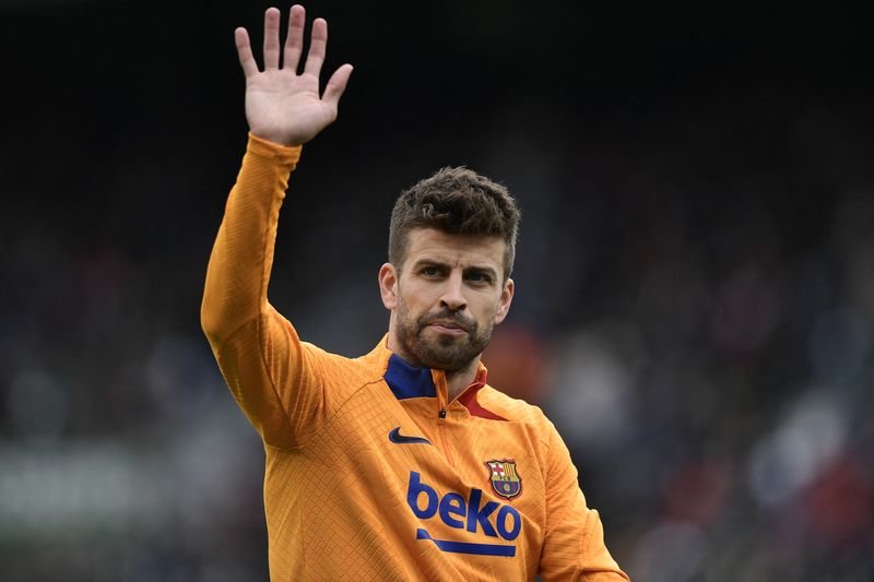 Gerard Piqué durante partida entre Barcelona e Elche pelo Campeonato Espanhol
