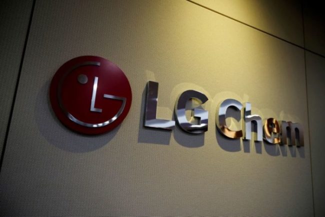 Logotipo da LG Chem no escritório da empresa em Seul