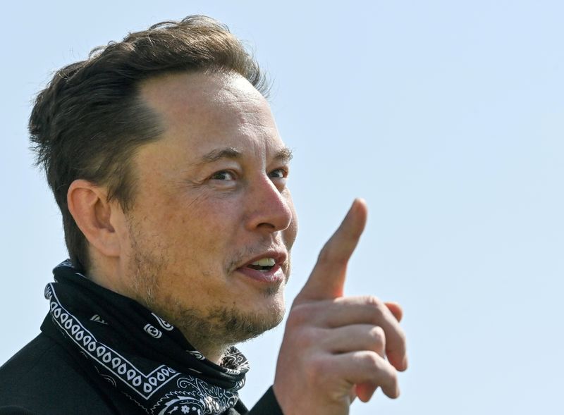 CEO da Tesla Elon Musk, em Berlim
