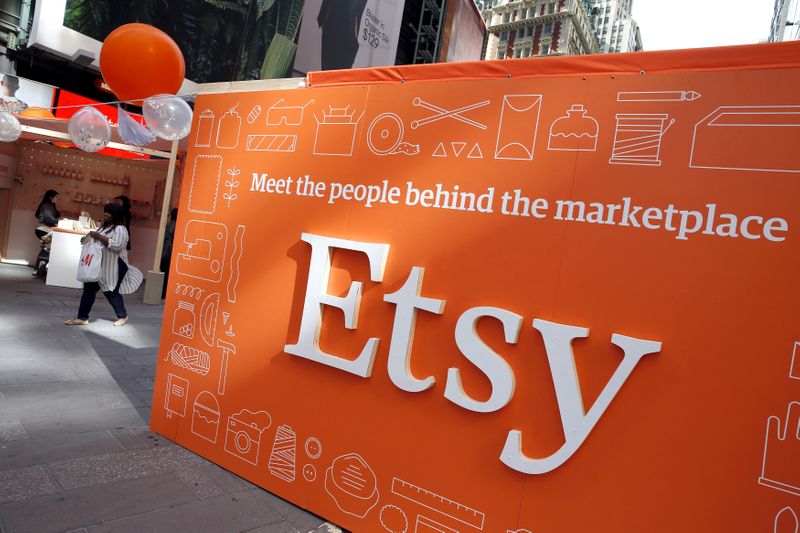 Logo da Etsy fotografado em Nova York, EUA