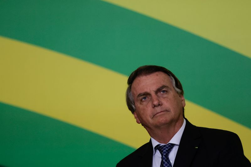 Presidente Jair Bolsonaro durante cerimônia no Palácio do Planalto