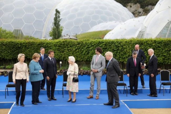 Imagem de reunião de líderes do G7, na Grã-Bretanha. 11/6/2021