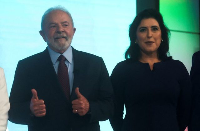 Ex-presidente Luiz Inácio Lula da Silva e senadora Simone Tebet