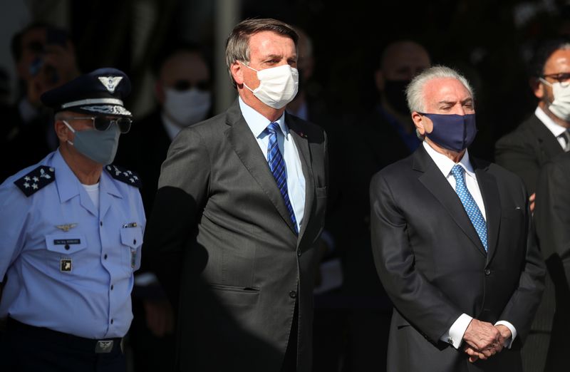 Bolsonaro e Temer participam de cerimônia em 2020