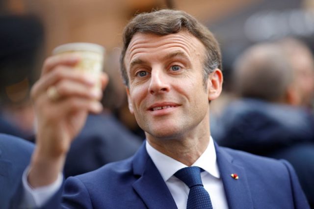 Presidente francês candidato à reeleição, Emmanuel Macron