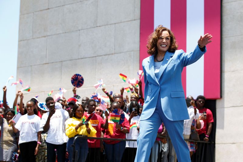 In Ghana, Kamala Harris urges Africans to innovate and empower women