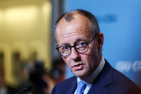 Líder da oposição alemã, Friedrich Merz. no Parlamento alemão em Berlim